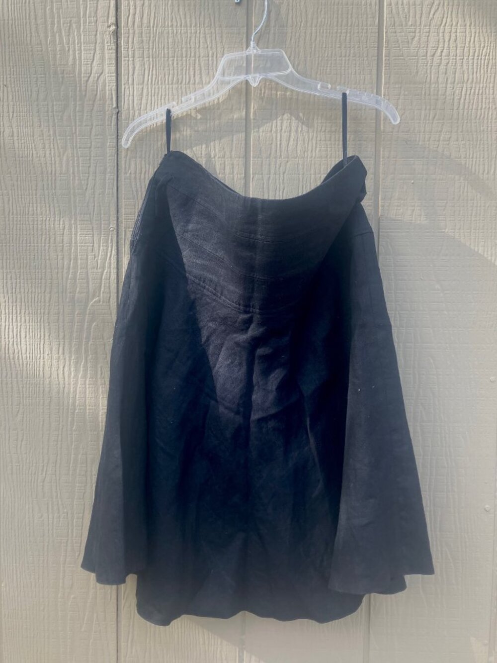 Black Bias-cut Wallis Pure Linen Skirt